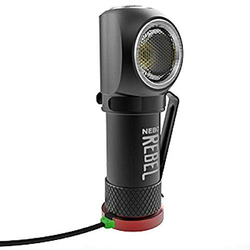 NEBO 6691 - REBEL - 600 Lumen Head Lamp + Task Light - Fully Rechargeable - Magnetic Base - Removable Steel Clip