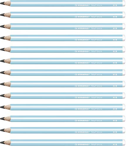 Graphite Pencil - STABILO Trio Thick HB Blue Box of 12