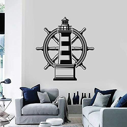 Lighthouse Wall Decal Nautical Marine Beach Sea Steering Wheel Vinyl Window Stickers Bathroom Living Room Home Decor Mural 74x80cm Lighthouse Wall Decal Nautical Marine Beach Sea Steering Wheel Vinyl Window Stickers Bathroom Living Room Home Decor Mural 74x80cm