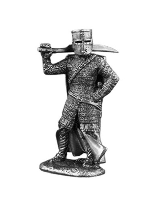 Ronin Miniatures Medieval Knight Infantry UnPainted Tin Metal 54mm Action Figures Toy Soldiers Size 1/32 Scale for Home Decor Accents Collectible Figurines Item Kn-27 Ronin Miniatures Medieval Knight Infantry UnPainted Tin Metal 54mm Action Figures Toy Soldiers Size 1/32 Scale for Home Decor Accents Collectible Figurines Item Kn-27