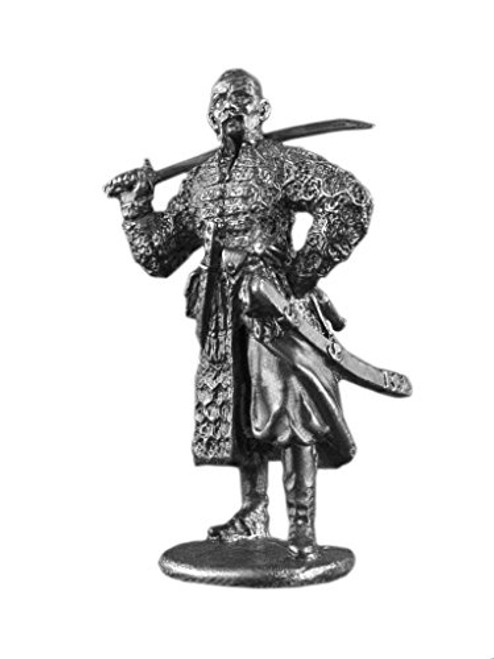 Ronin Miniatures Medieval Cossack Colonel Warriors Antique UnPainted Tin Metal 54mm Action Figures Toy Soldiers Size 1/32 Scale for Home Decor Accents Collectible Figurines Item Kz-05 Ronin Miniatures Medieval Cossack Colonel Warriors Antique UnPainted Tin Metal 54mm Action Figures Toy Soldiers Size 1/32 Scale for Home Decor Accents Collectible Figurines Item Kz-05