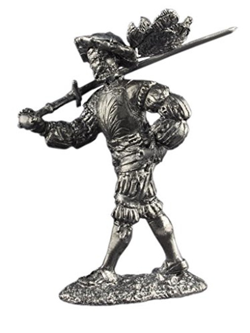 Ronin Miniatures Medieval Landsknecht Middle Age UnPainted Tin Metal 54mm Action Figures Toy Soldiers Size 1/32 Scale for Home Decor Accents Collectible Figurines Item Mw-04 Ronin Miniatures Medieval Landsknecht Middle Age UnPainted Tin Metal 54mm Action Figures Toy Soldiers Size 1/32 Scale for Home Decor Accents Collectible Figurines Item Mw-04