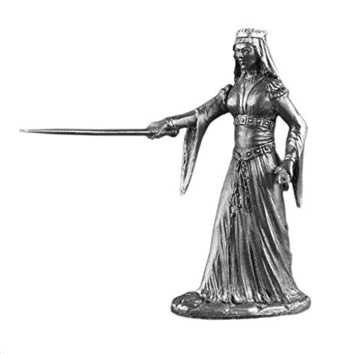 Ronin Miniatures Civilian Female Queen with Sword UnPainted Tin Metal 54mm Action Figures Toy Soldiers Size 1/32 Scale for Home Decor Accents Collectible Figurines Item Mw-10 Ronin Miniatures Civilian Female Queen with Sword UnPainted Tin Metal 54mm Action Figures Toy Soldiers Size 1/32 Scale for Home Decor Accents Collectible Figurines Item Mw-10