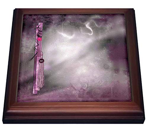 3dRose Image of Elegant Graduation Tassel String Star Design 2021 Pink - Trivets -trv-335273-1- 3dRose Image of Elegant Graduation Tassel String Star Design 2021 Pink - Trivets -trv-335273-1-