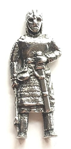 Fine Pewter Viking Warrior Figure Pin Badge with Gift Pouch