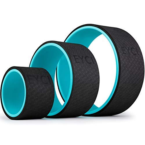 EYCI Yoga Wheel Roller 3 Pack for Back/Neck Pain Therapy, Yoga Prop Wheel Relieves Strain Muscles, Stretching, Improving Backbends and Flexibility