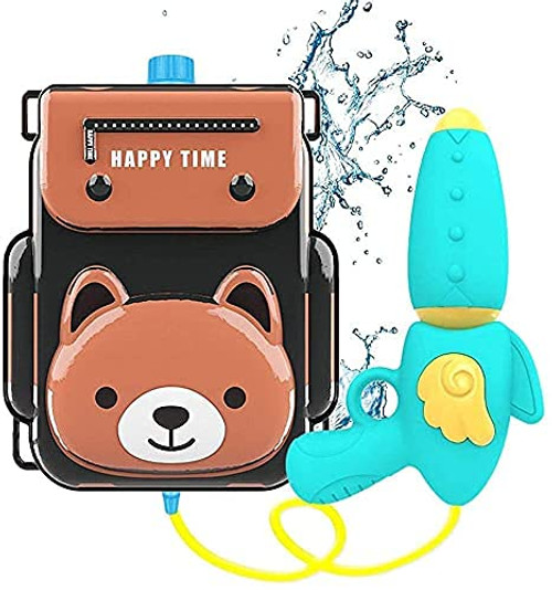 Pkfinrd Water Gun for Kids, Water Blaster Backpack Cartoon Squirt Guns, Toys Summer Swimming Pool Outdoor Beach