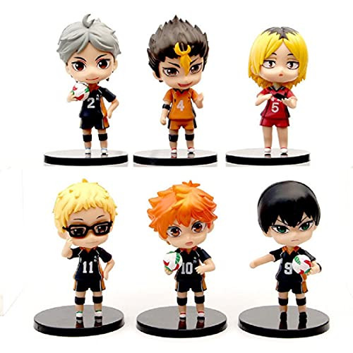 Haikyuu Kozume Kenma/Oikawa Tooru Q-Version Nendoroid Action Figure Character Statue Model Table Decoration Set of 6 Anime Fan Gift Haikyuu Kozume Kenma/Oikawa Tooru Q-Version Nendoroid Action Figure Character Statue Model Table Decoration Set of 6 Anime Fan Gift