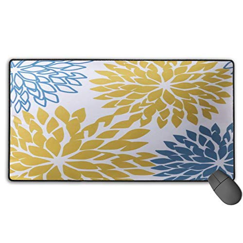 Personalized Mouse Pad Gaming Mouse Pad Best Mouse Pad Ergonomic Mouse Pad-Decorative Yellow and Blue Fluorescent Mirrors -2-