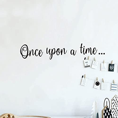 Once Upon A Time Wall Sticker Children Kids Room Bedroom Wall Art Decals Home Decoration Murals Vinyl Nursery Wall Decor 56cmx14cm Orange