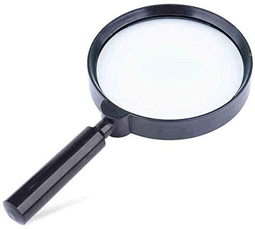 HTDZDX Magnifier Large Mirror 130mm High-Definition Magnifying Glass Read 5 Times Handheld Magnifying Glass for Reading The Elderly Handle Removable
