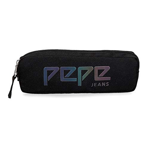 Pepe Jeans Pencil Cases, Black -Black-, 22 centimeters