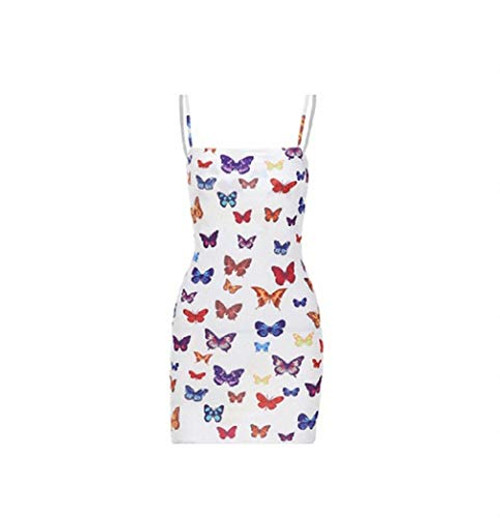 Kytrun Butterfly Print Mini Dresses Women Sexy Strap Slim Summer Dress Female Vintage Off Shoulder Lady Bodycon Dress White S Kytrun Butterfly Print Mini Dresses Women Sexy Strap Slim Summer Dress Female Vintage Off Shoulder Lady Bodycon Dress White S