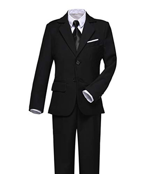 Visaccy Kids Boys Formal Wear Black Toddler Vest and Pants Set Size 14