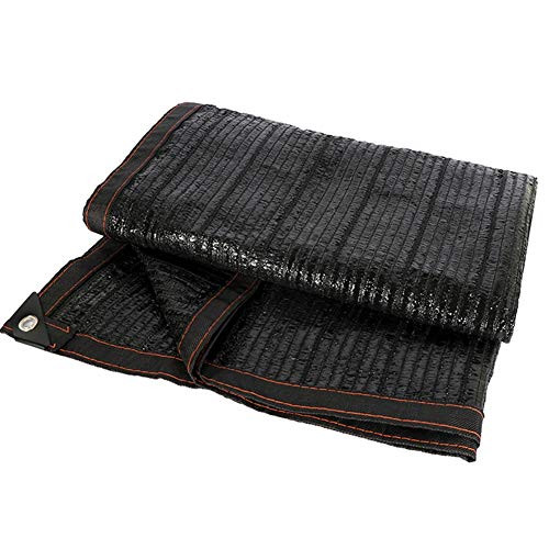 WZHIJUN Sunblock Shade Cloth Shade Sails 95 percent Black Flat Weave Encryption Thicken Patio Balcony Roof Carport Shade Net, 23 Size -Color - Black, Size - 2x4m-