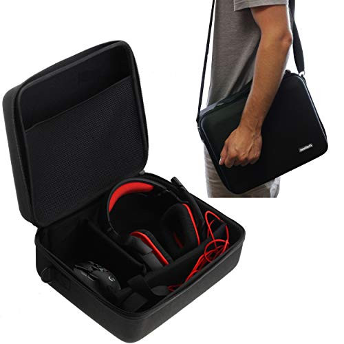Navitech Black Hard Eva Carry Case Compatible with The Gaming Headset and Headphones Compatible with The Astro A50 Wireless 7.1