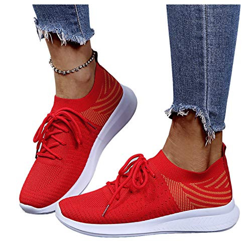 AODONG Walking Shoes for Women Slip On,Women Fashion Sneakers Breathe Canvas Walking Shoes Comfort Flat Platform Loafers