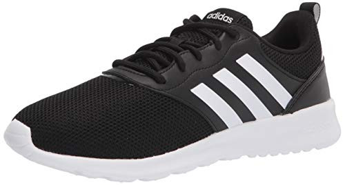 adidas Women's QT Racer 2.0 Running Shoe, Black/White/Grey, 8