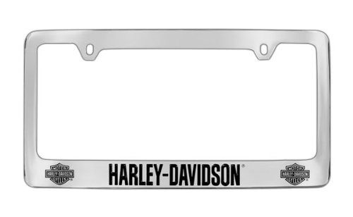 Harley-Davidson Dual Bar & Shield & Wordmark License Plate Frame Holder