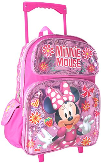 Junior Minnie Mouse Shine Girl's 16" Roller/Rolling Large Backpack