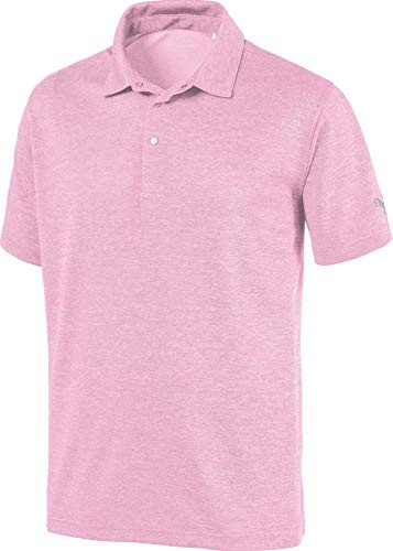 Puma Golf Men's 2019 Grill To Green Polo, Pale Pink Heather, Large