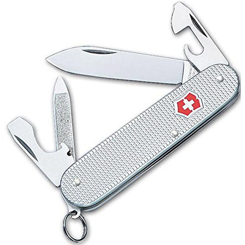 Victorinox Swiss Army Cadet Pocket Knife, Silver Alox