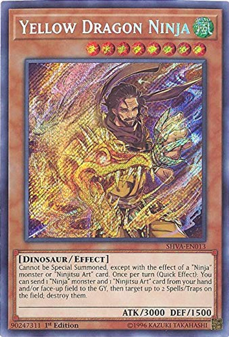 Yu-Gi-Oh - Yellow Dragon Ninja - SHVA-EN013 - Secret Rare - 1st Edition - Shadows in Valhalla