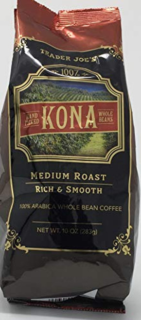 Trader Joe's Kona Coffee Medium Roast 100% Arabica whole bean coffee Trader Joe's Kona Coffee Medium Roast 100% Arabica whole bean coffee