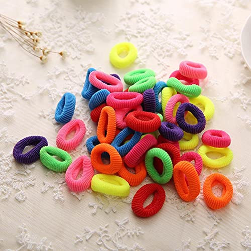 EBHRDFFA Baby Hair Ties, 100PCS Toddler Hair Ties for Baby Girls Elastic Hair Bands Ponytail Holder Kids Hair Ties No Damage Soft Seamless Small Hair Ties for Kids Baby Girls