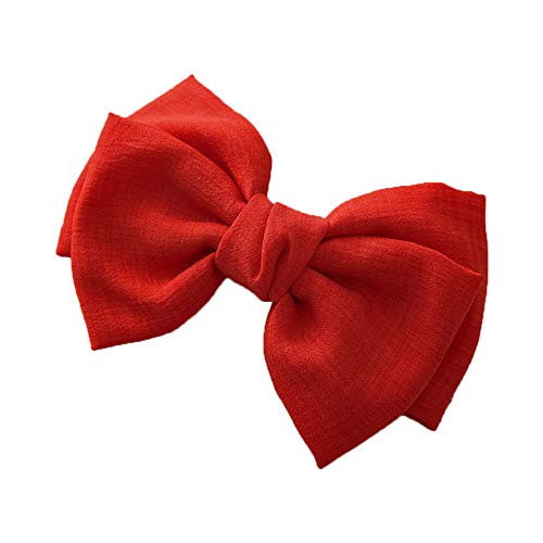 Pure Color Cute Hair Accessories Simple Cloth Knotted Butterfly Women Girls Spring Clips Hair Clips Bow Hairpin Barrette-red- Pure Color Cute Hair Accessories Simple Cloth Knotted Butterfly Women Girls Spring Clips Hair Clips Bow Hairpin Barrette-red-