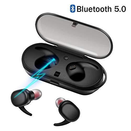 Wireless Headphones, Upgraded Bluetooth 5.0 Bluetooth Earphones Waterproof Wireless Earbuds with Portable Charger Built-in Mic Deep Bass Noise Cancelling HiFi Stereo Sound Wireless Headphones, Upgraded Bluetooth 5.0 Bluetooth Earphones Waterproof Wireless Earbuds with Portable Charger Built-in Mic Deep Bass Noise Cancelling HiFi Stereo Sound