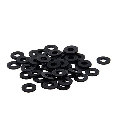 Othmro Nylon Flat Washers M4 9mm OD 4mm ID 1mm Thickness for Faucet Pipe Water Hose, 300PCS