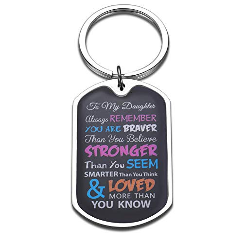 Inspirational Keychain Gift to My Daughter Christmas Birthday Graduation Wedding Gifts for Teen Girls Women Female Teenager Step Daughter Motivational Gift for Her from Dad Mom Inspirational Keychain Gift to My Daughter Christmas Birthday Graduation Wedding Gifts for Teen Girls Women Female Teenager Step Daughter Motivational Gift for Her from Dad Mom