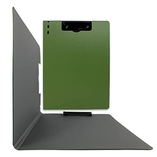 TOTiyea Clipboard Folder, File Cover Folder Clipboard with Single Metal Clip, Sand-Textured Clipboard for Letter Size or A4 Size,Green,1 Pack