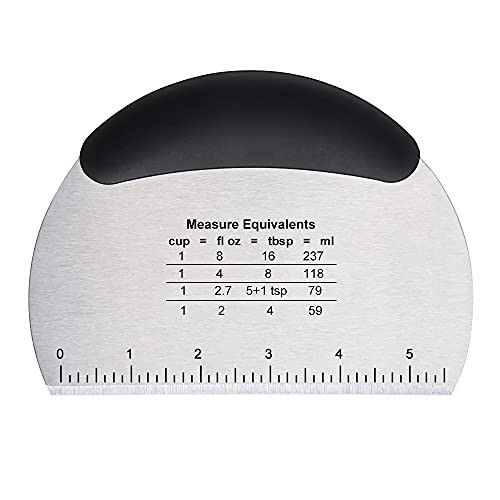 Dough Scraper Baking Tools, Scale Dough Cutter Scraper Tool Kitchen Scraper and Chopper, Food Scraper Bread Cutter Bench Scraper for Baking Pastry Cake Dough Scraper Baking Tools, Scale Dough Cutter Scraper Tool Kitchen Scraper and Chopper, Food Scraper Bread Cutter Bench Scraper for Baking Pastry Cake