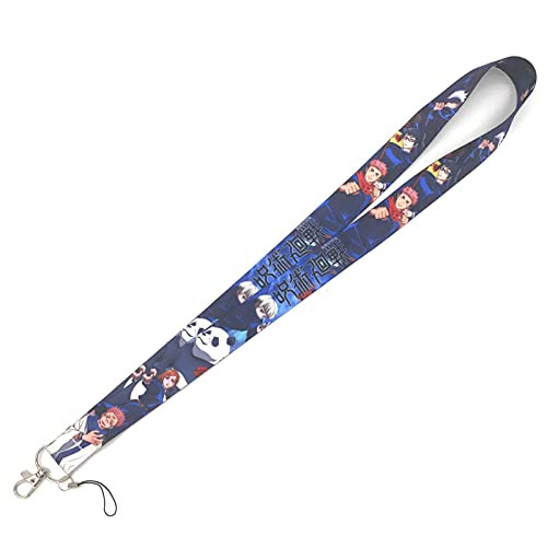 Salemor Jujutsu Kaisen Lanyard, Cartoon Character Printing Phone Neck Lanyard, Keychain Lanyard for ID Badges, Key Lanyard for Bus Card-Style 02-