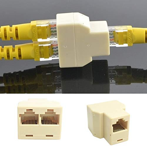 Connectors 5Pcs Ethernet RJ45 RJ-45 Female to 2 RJ45 Socket Female Network CAT5 CATE6 LAN Ethernet Splitter Adapter Connector Cable - -Cable Length- Other-