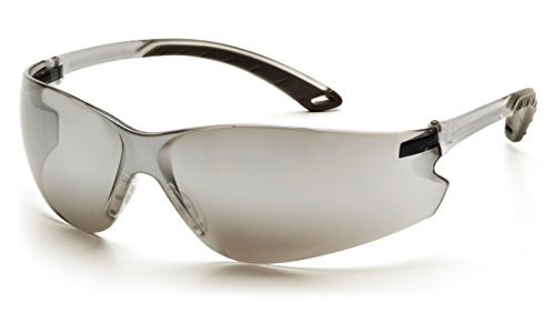 Pyramex Itek Safety Eyewear, Silver Mirror Lens With Gray Temples