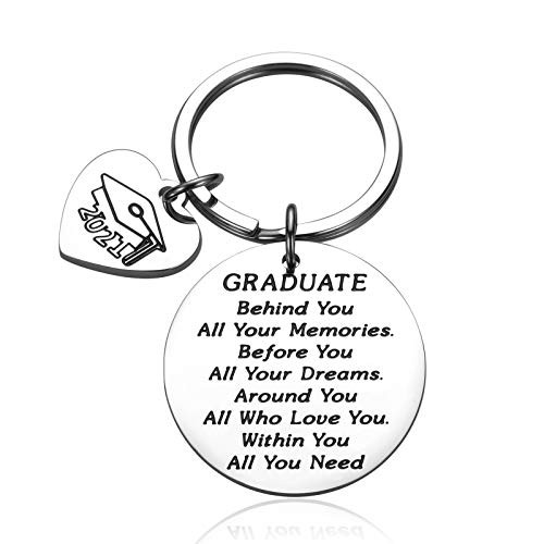 Class of 2021 Graduation Keychain Gift for Him Her Girls Boys Friends Senior Graduation Gift for Women Men Nurses Student Behind You All Your Memories Inspirational Gift for Daughter Son from Dad Mom Class of 2021 Graduation Keychain Gift for Him Her Girls Boys Friends Senior Graduation Gift for Women Men Nurses Student Behind You All Your Memories Inspirational Gift for Daughter Son from Dad Mom