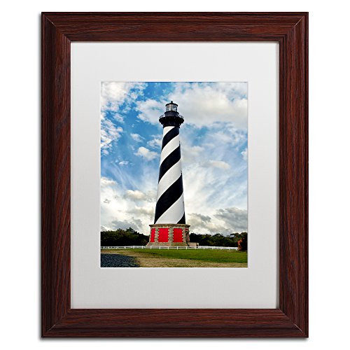 Cape Hatteras Lighthouse by PIPA Fine Art, White Matte, Wood Frame 11x14-Inch