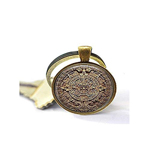 lukuhan Mayan Calendar - Mayan Art - Mexican Calendar - Mayan Pendant - Aztec Calendar Keychain