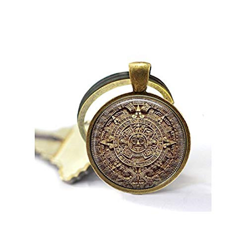 Mayan Calendar - Mayan Art - Mexican Calendar - Mayan Keychain - Aztec Calendar