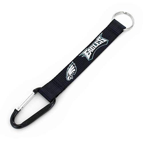 Aminco NFL Philadelphia Eagles Carabiner Lanyard Keychain, Black Aminco NFL Philadelphia Eagles Carabiner Lanyard Keychain, Black