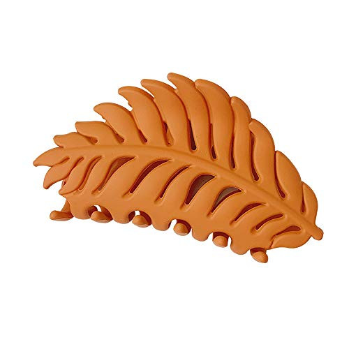 ZYJC Vintage Plastic Hair Claws Hollow Ponytail Holder Large Size Leaves Bathing Clips Hair Grab Hair Claws Clamping Clips-Orange- ZYJC Vintage Plastic Hair Claws Hollow Ponytail Holder Large Size Leaves Bathing Clips Hair Grab Hair Claws Clamping Clips-Orange-
