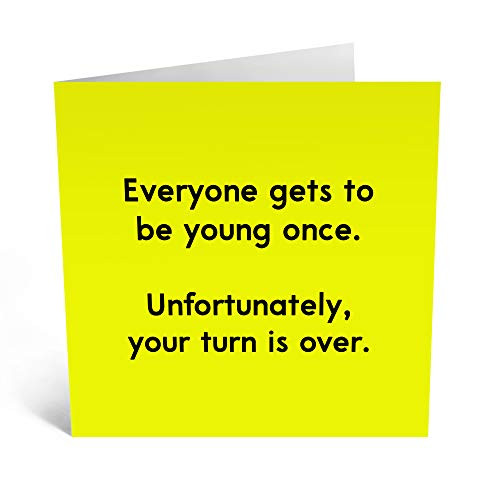 Central 23 - Funny Birthday Cards for Women - 'Young Once' - Fun Birthday Card for Husband - Blank Greeting Cards - Birthday Card for Mom - Comes with Fun Stickers