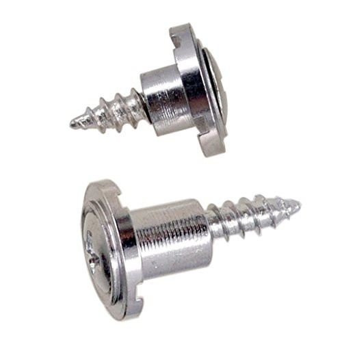 MonkeyJack electric Guitar String Tree String Retainer with Screws for Fender Strat and Tele Electric Guitar - Silver