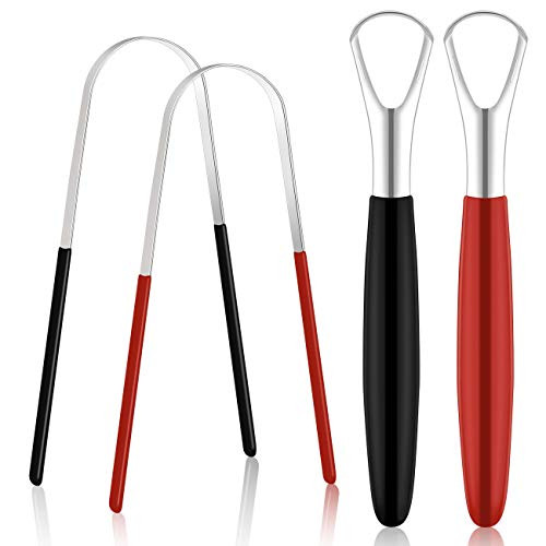 Tongue Scraper for Adults,Tongue Cleaners Stainless Steel Tongue Scrapers Oral Tongue Brushes, Medical Grade Metal Oral Hygiene Brush Dental Kits Eliminate Bad Breath Tool with Non-Synthetic Grip Tongue Scraper for Adults,Tongue Cleaners Stainless Steel Tongue Scrapers Oral Tongue Brushes, Medical Grade Metal Oral Hygiene Brush Dental Kits Eliminate Bad Breath Tool with Non-Synthetic Grip