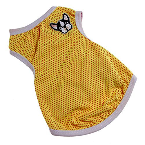 Dog Vest Clothes,Summer Pet Dog Sports Clothes Vest T-Shirt Chihuahua Puppy Costume Clothing - Yellow S Dog Vest Clothes,Summer Pet Dog Sports Clothes Vest T-Shirt Chihuahua Puppy Costume Clothing - Yellow S