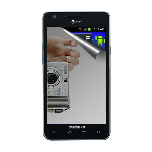 Amzer AMZ92619 Mirror Screen Protector with Cleaning Cloth for Samsung Galaxy S II SGH-I777-1 Pack - Retail Packaging - Mirror