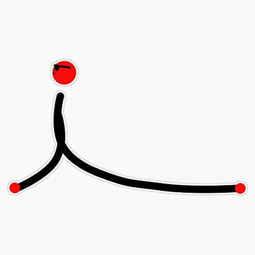 Stick Figure Of Cobra Yoga Pose. Sticker Vinyl Bumper Sticker Decal Waterproof 5"